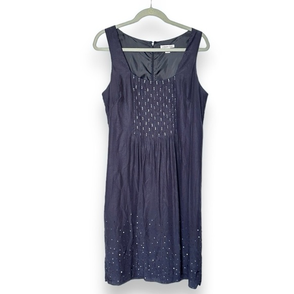 Coldwater Creek Gray Sequin Sleeveless Dress Women’s Size 14 Cocktail Wedding - Picture 1 of 13